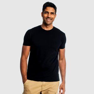 True Classic Black Crew Neck T-Shirt | Large